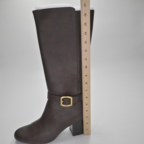 AEROSOLES Boots Womens Size 11M Patience Dark Brown Combo Knee High Block Heel - Picture 11 of 12