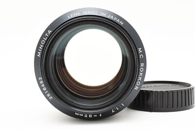 Exc+5 / Caps] Minolta MC ROKKOR 85mm F1.7 Portrait MF Lens for MC