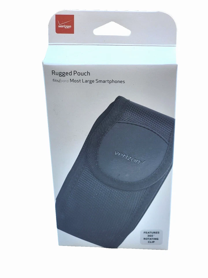 LOT OF 50 VERIZON RUGGED POUCH, RUGBAGLGBLK3, DURABLE NYLON, ROTATING CLIP, NEW - Image 2 of 4