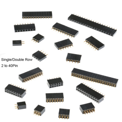 Single/Double Row 2/3/4/5/6/7/8~40P Female Header Socket Connector 2 ...