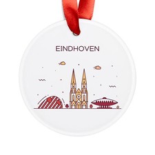 EINDHOVEN NETHERLANDS Skyline, Dutch Travel, Personalized Acrylic Ornament Gift
