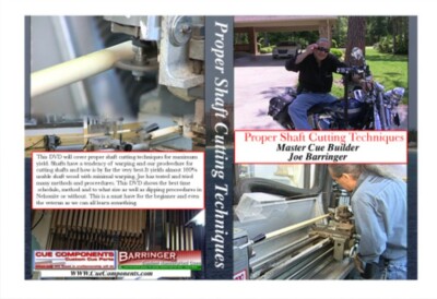 Shaft Cutting Cue Building DVD by Joe Barringer/CueComponents