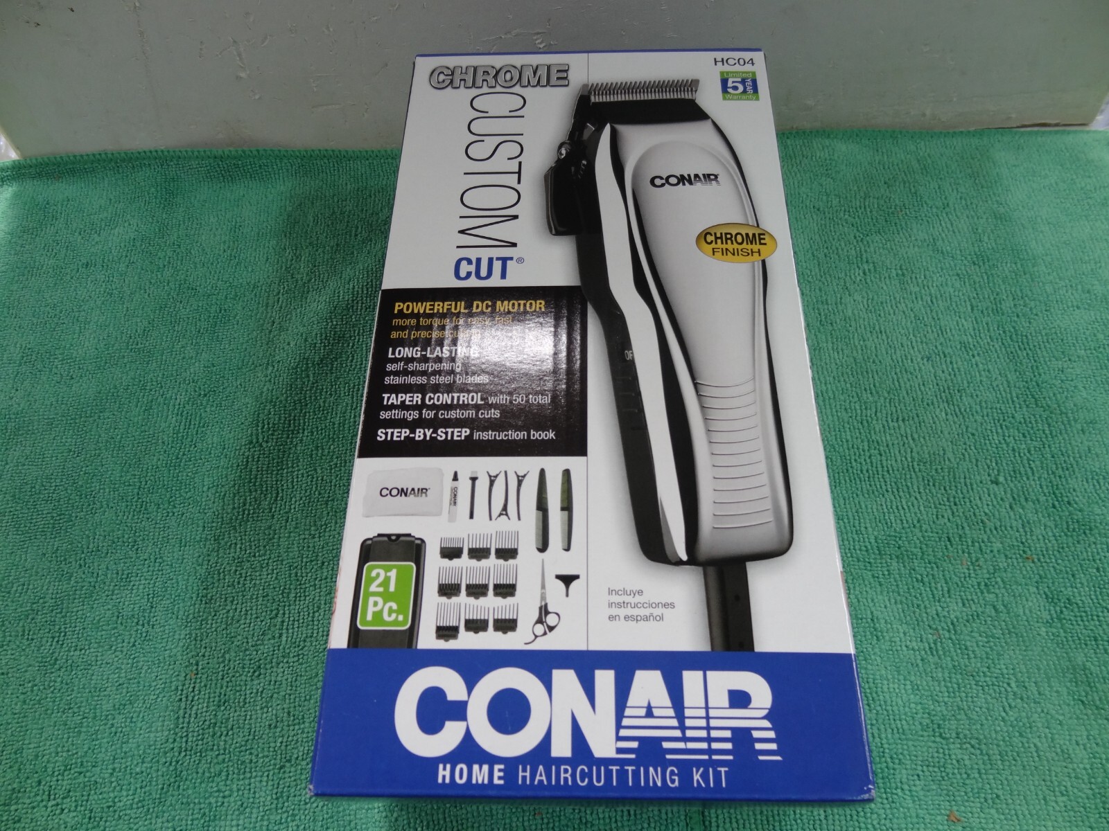 NEW CONAIR CHROME CUSTOM CUT  HAIR KIT -  HC200GB