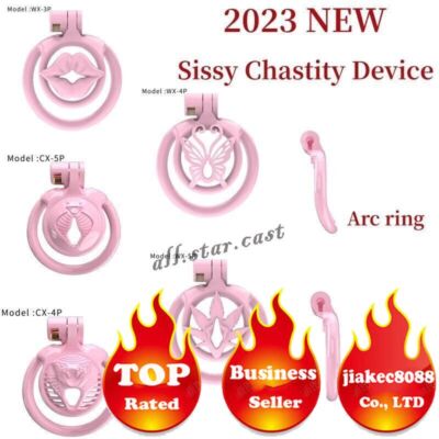classics Small Male Chastity Device Sissy Cage with 5 Size Ring Anti Cheat Lock