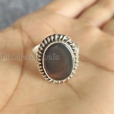 Black Onyx 925 Sterling Silver Handmade Beautiful Women Rings Jewelry B 302