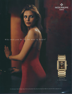 Patek Philippe Twenty-4 Swiss Watch Sexy Red Dress Lady Vintage Print Ad 2000