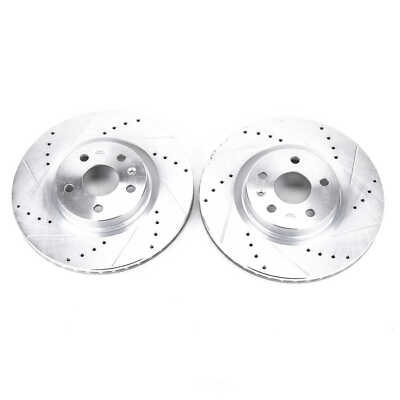Disc Brake Rotor Set-Front Drilled, Slotted and Zinc Plated Brake Rotor Pair