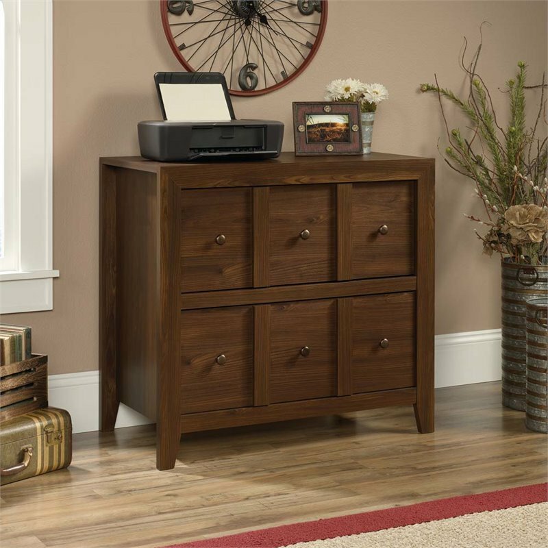 Sauder Dakota Pass 2 Drawer File Cabinet Tv Stand In Rum Walnut For Sale Online