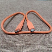 New Orange USB-C to USB-C CABLE 20in/50cm long E-62 For LaCie SSD Rugged 1TB 2TB