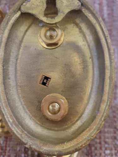 Vintage Solid Brass Wall Mount Sconces (2) Candle Holders - Picture 3 of 3