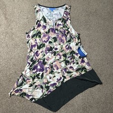 NWT Women’s XL Simply Vera Vera Wang Floral V-Neck Mini Tank Dress