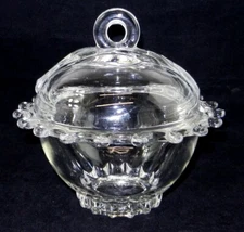 Heisey Lariat Covered Glass Footed Candy Dish - Loop & Leaf ~ T753
