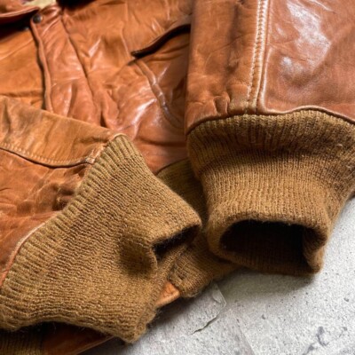 Schott 184SM Leather Flight Jacket Men Size 44 Brown Used | eBay