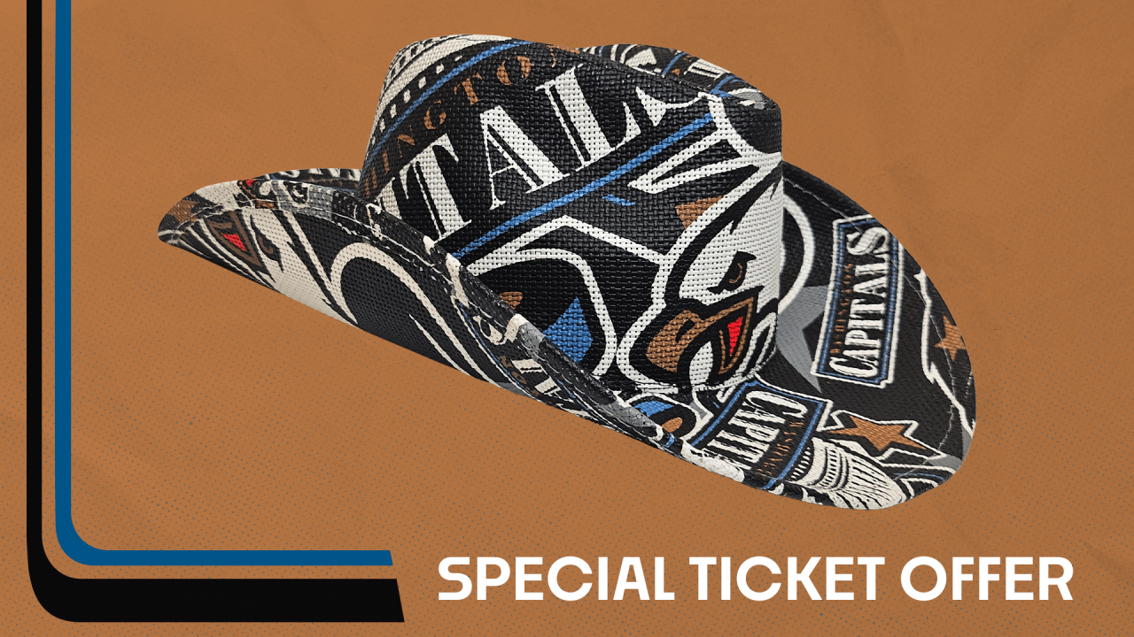 2024 Washington Capitals Screaming Eagle Cowboy Hat 11/6 SGA Stadium