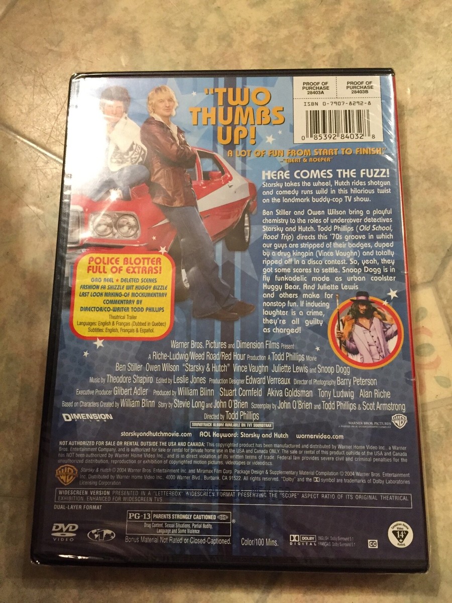 DVD Starsky and Hutch 2004 & NEW Ben Stiller Owen Wilson