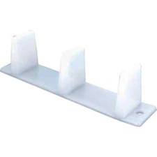 Sliding Closet Door Bottom Guide, 4-3/16 in., Plastic, White (2-pack)