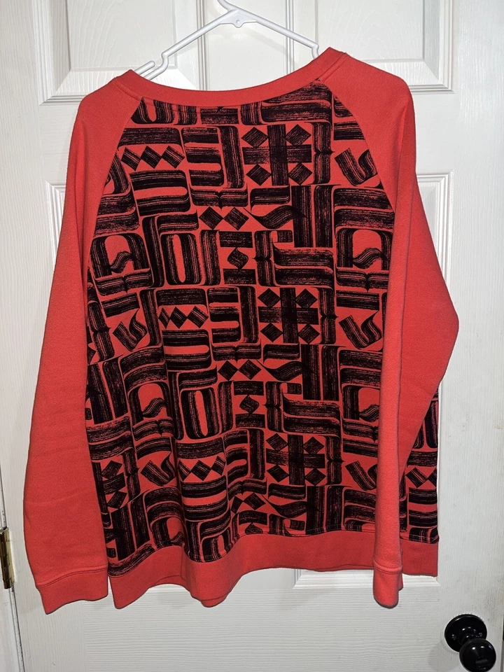 SUDADERA NIKE X ROSTARR RALLY CREW MUJER TALLA XL COLOR NEGRO Y ROJO Foto 2 de 4