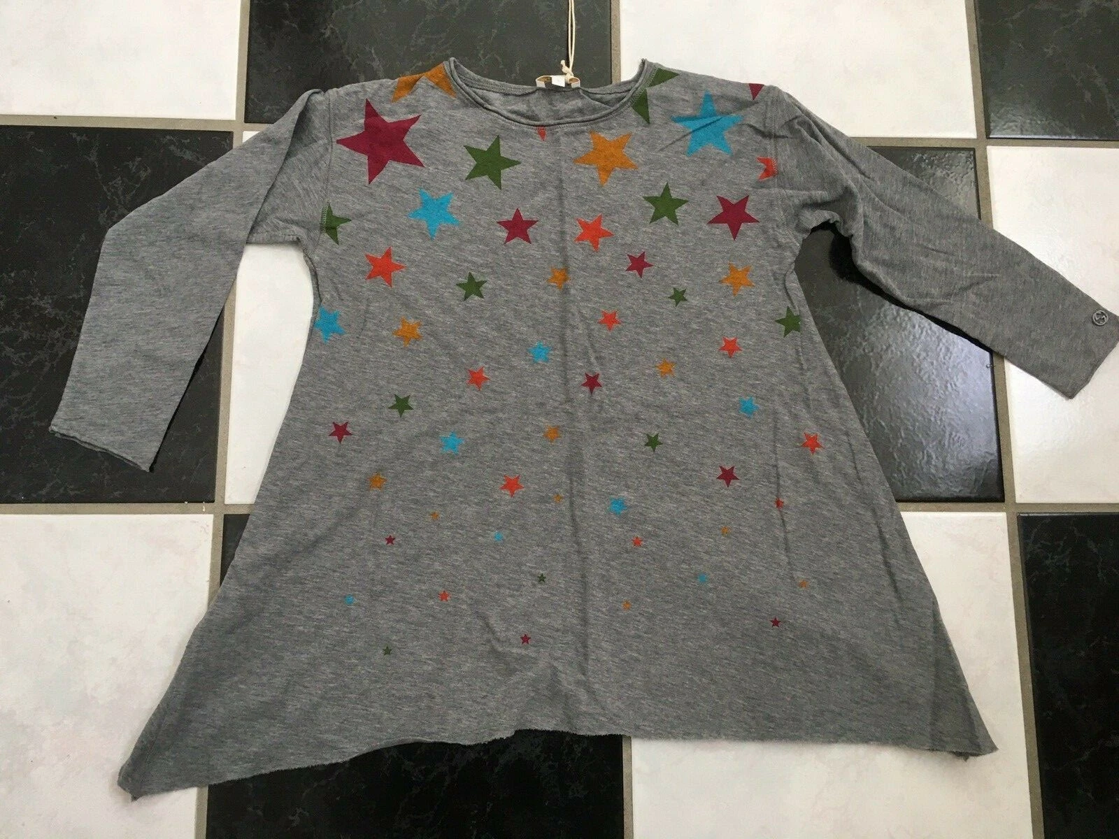 Robe ourlet fille en coton léger imprimé étoile bord brut Gucci neuve avec étiquettes 100 % authentique