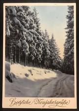 alte Anlasskarte „Neujahrsgrüsse zum Jahr 1959“ gel. v. Niederwiesa 31.12.53