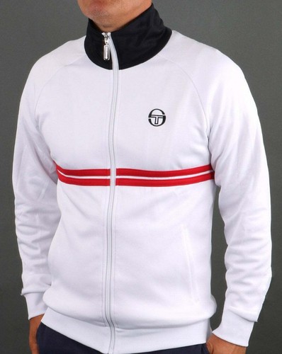 Sergio Tacchini Dallas Track Top in White, Red & Navy - iconic tracksuit  jacket | eBay
