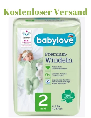 babylove Windeln Premium extra weich Größe 2, mini 3-6kg, 1 x 42 Stück, Pants