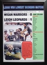 Wigan Warriors 0 Leigh Leopards 1 - 2025 Super League - souvenir print