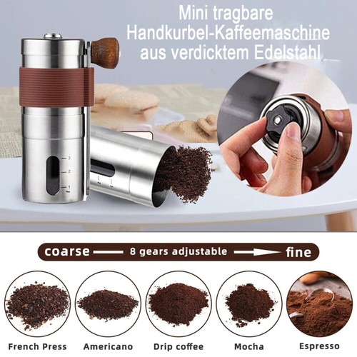 Kaffeemühle Keramikmahlwerk Edelstahlgriffe Kaffeemühle Manuell Kaffeemühle DE - Bild 5 von 11