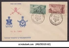 INDIA - 1963 DEFENCE EFFORT - 2V - FDC