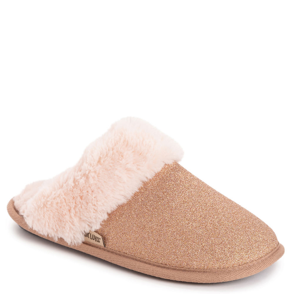 Женские тапочки с блестящей потертостью MUK LUKS - Розовые 3190₽