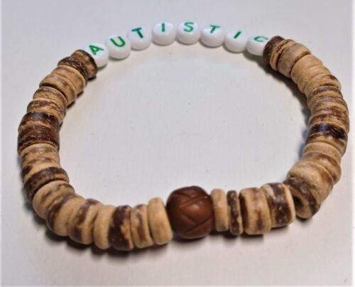 Autistic Awareness Donut Beaded Stretchy Bracelet - Picture 1 of 3