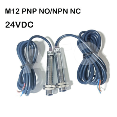 12mm Through Beam Photoelectric Sensor Infrared Switch NPN NC / PNP NO 1 Pairs