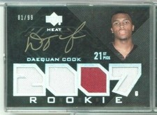 2007-08 Upper Deck Black Daequan Cook Quad Jersey Auto RC #'ed 81/99
