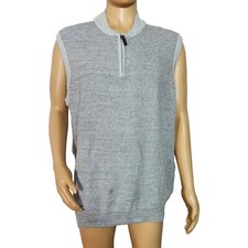 Roundtree  Yorke Men's Vest 1/4 Quarter Zip Gray Sweater Tall size XLT.  50