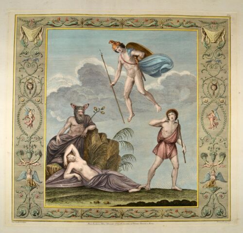 Ludovico Mirri Smuglewicz Original antique print Mythologie Statuen - Bild 1 von 7