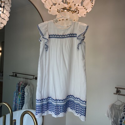 Roller Rabbit Girl Size 8 Flutter Sleeve Dress $145 Excellent Condition