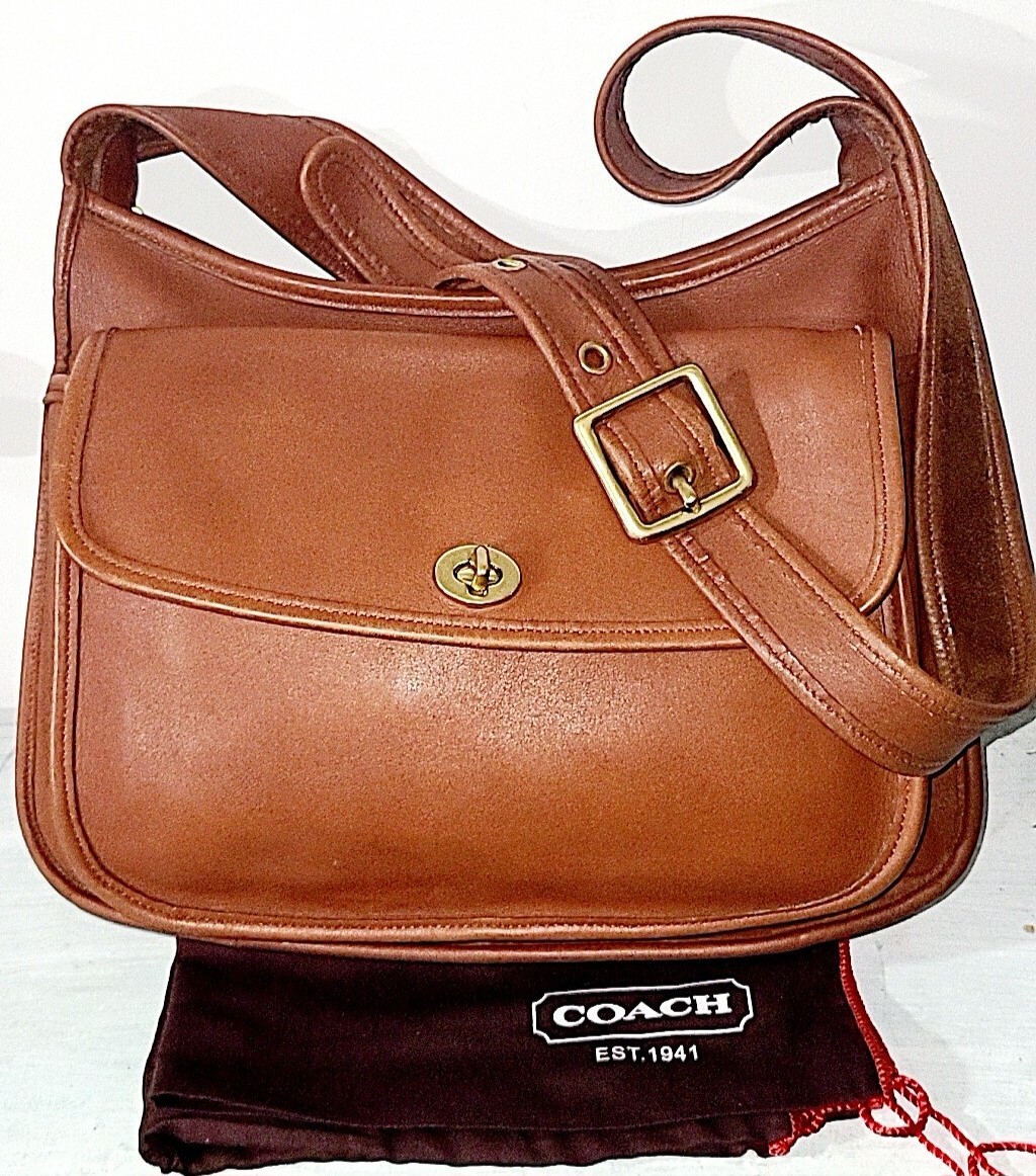 COACH VINTAGE ƁRITISH TAN LEATHER TAFT BAG 9980 Gem