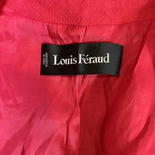 LOUIS FERAUD VINTAGE 100% PURE NEW WOOL BLAZER IN RASPBERRY 8 GERMANY - Picture 4 of 14