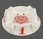 Antique Freemason Numbered Earthenware Ashtray - R