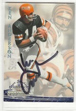 KEN ANDERSON SIGNED 1994 TED WILLIAMS CARD COMPANY BENGALS AUTOGRAPH