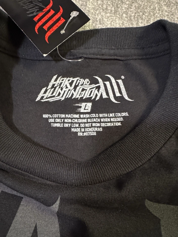 Camisa De Colección Y2K Carey Hart & Huntington Estampado Tatuaje Blanco y Negro Para Hombre’s L Nueva Con Etiquetas Foto 4 de 4