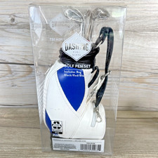 Dashing Miniature Golf Bag w/ Pen Gift Set Black Red Blue Ink New in Box
