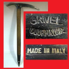 Vintage GRIVEL Courmayeur Ice Axe Wooden Shaft 54cm Made in Italy Classic Tool