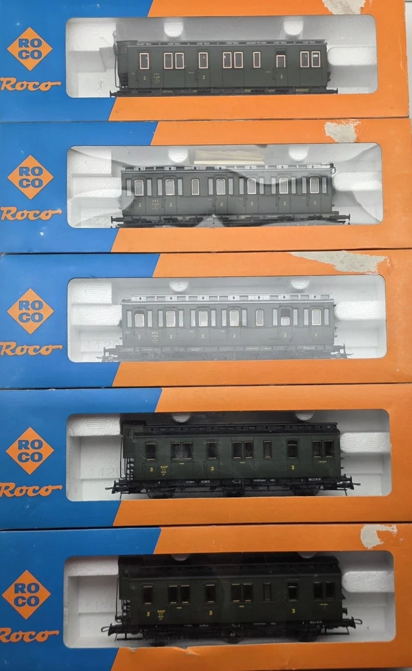 Roco H0 5tlg. Personenwagen Abteilwagen Set der SNCF/CFL NEU UNBESPIELT m.OVP 