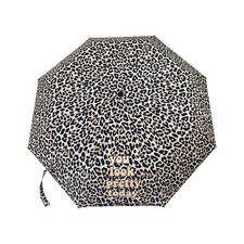 3 5 Fold Sunscreen Sun Umbrella Leopard Print Automatic Women Windproof Travel M