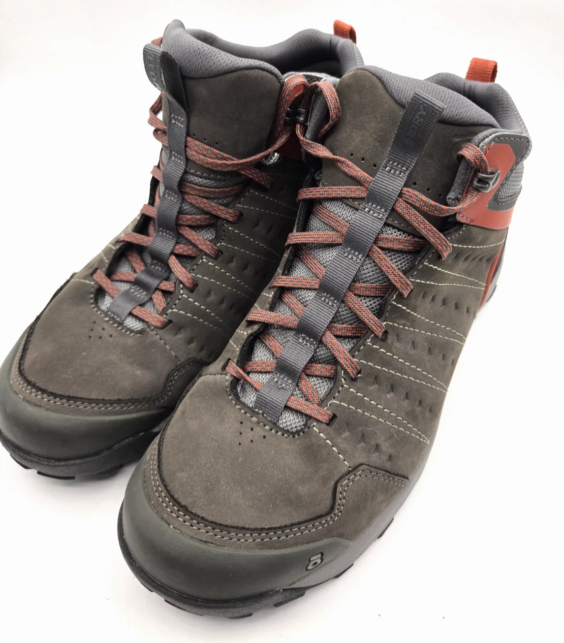 Oboz Sypes Mens Size 10 Gray Hiking Camping Boots Mid Leather B-Dry Waterproof