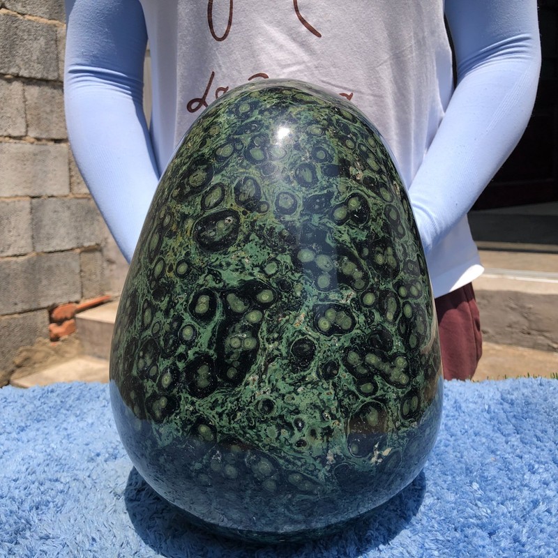 36.9LB Natural Kambaba Jaspe Quartz Crystal egg Mineral specimen Healing