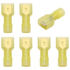 30PCS Nylon Male Spade Terminals 6.3mm 12-10AWG Electrical Wire Connectors US
