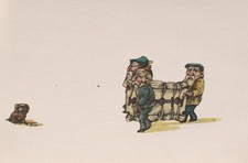 Manfred Butzmann Grußkarte Entwurf Ostdeutsche Kunst Original Druckgrafik 1980er