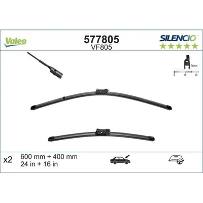 1x Balai d'essuie-glace VALEO 577805 convient pour CITROËN OPEL PEUGEOT SKODA - Photo 1/4