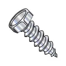 Self-Drilling Screw, #8-15 x 1-1/4 in, Zinc Plated Steel Flange Hex Head
